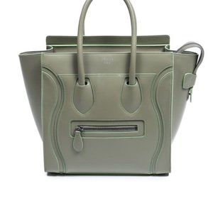 Céline Bicolor Luggage - Olive/Mint Green Smooth Calfskin Leather